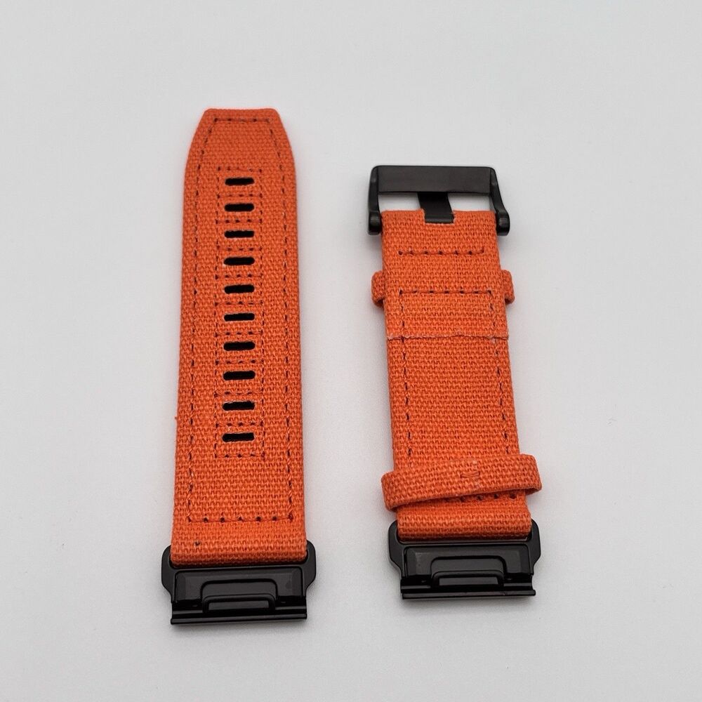 NEW Hemsut Nylon Watch Strap 26mm for Garmin Fenix 5X/6X/7X Orange HGA136ORG - Picture 2 of 4